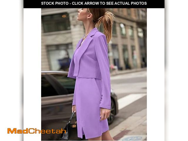 Lot 74-12497422 - EXLURA Women's Professional Business Lightweight Blazer Dress Suit Sets 2 Piece Work Office Fashion ...