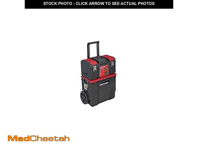 Lot 74-12664952 - CRAFTSMAN 19-in. 3-in-1 Rolling Tool Box with Wheels, Red, Plastic, Lockable (CMST18614) - UNUSED