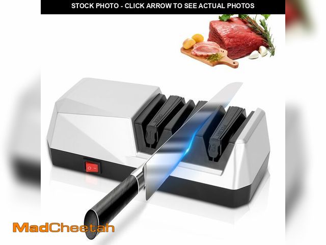 Lot 74-13626693 - Kitchen Knife Sharpener Electric 3-Stage Knife Sharpener for Straight Serrated &amp; Kitchen Knives ...