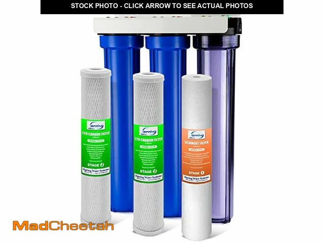 Lot 74-12665138 - iSpring Whole House Water Filter System, Highly Reduces up to 99% Chlorine, Sediment, Taste, Odor, 3...