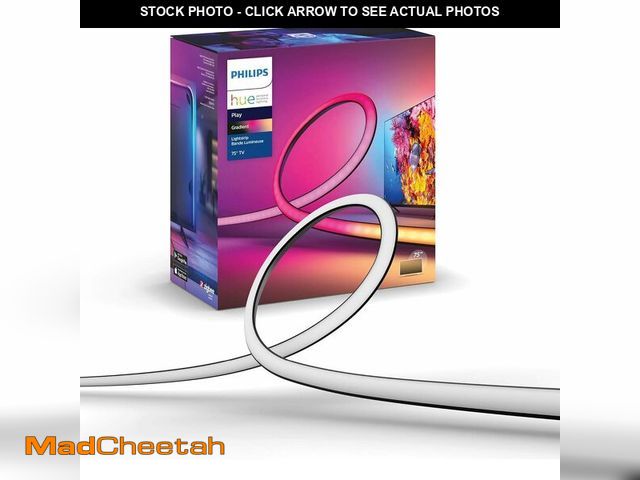 Lot 74-13203951 - Philips Hue 75" Smart Light Strip - White and Color Ambiance LED Color-Changing TV Backlight - Sync ...