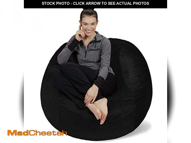 Lot 74-12137258 - Sofa Sack Bean Bag Chair Cover Only, for Adults and Kids, Without Filling Comfy Fluffy Round or Oval...