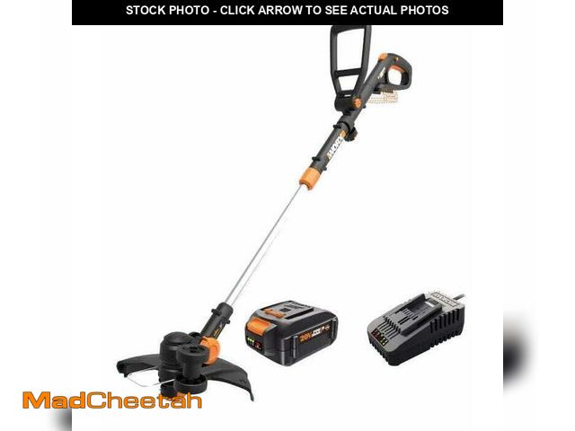 Lot 74-12549825 - Worx WG170.3 20V Power Share GT Revolution 4.0Ah 12" Cordless String Trimmer - USED