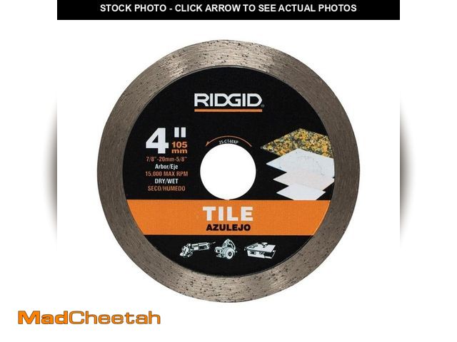 Lot 74-13002353 - RIDGID 4 in. Tile Continuous Rim Diamond Saw Blade - UNUSED