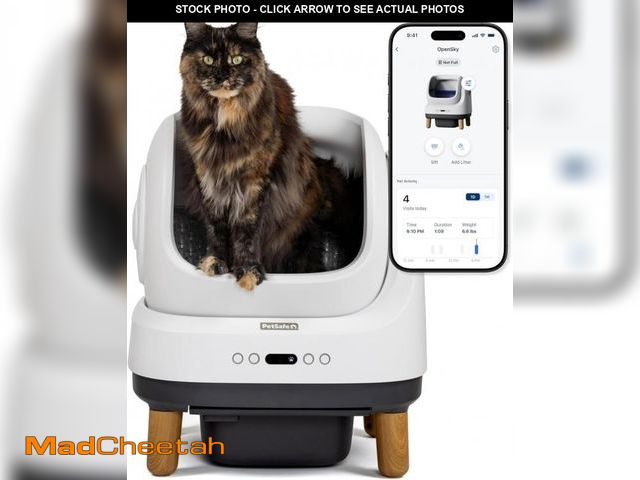 Lot 74-12137179 - PetSafe ScoopFree OpenSky Automatic Self-Cleaning Cat Litter Box - Advanced Odor Control - App Contr...
