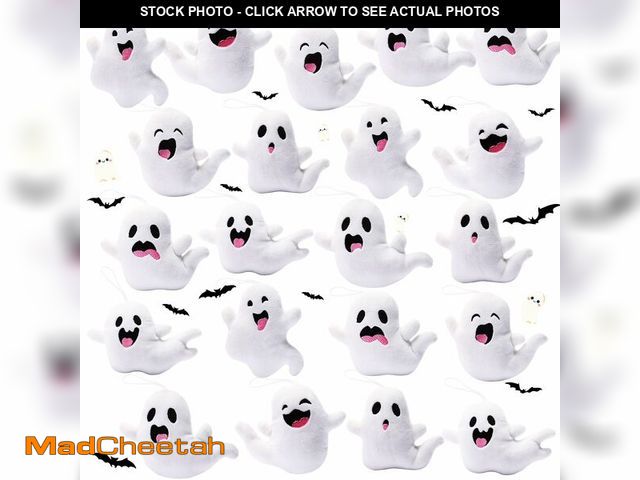 Lot 74-12877626 - HyDren 21 Pcs Mini Ghost Plush Toys Halloween Ornaments Bulk Stuffed Ghost Hanging Keychains for Xma...