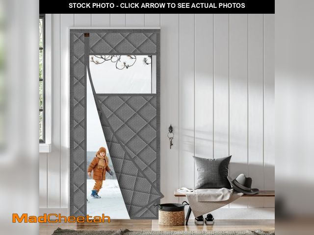 Lot 74-12387364 - WochiTV Magnetic Thermal Insulated Door Curtain Fits Door Size 30" x 80", Durable Waterproof Cloth, ...