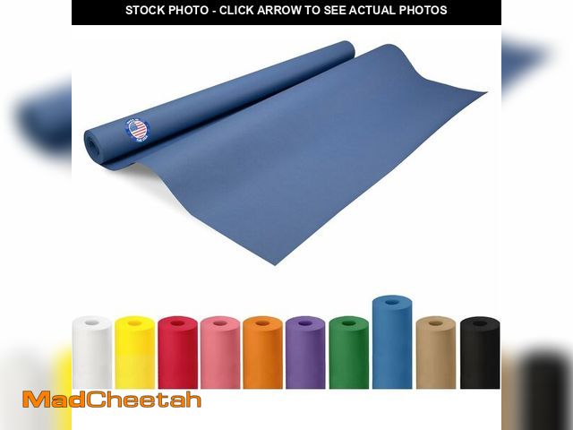 Lot 74-13042143 - IDL Packaging 36" x 1200" (100 feet) Blue Kraft Paper Roll - USA-Made Quality Craft Paper for Gift W...