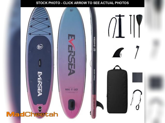 Lot 74-12490442 - (MISSING ACCESSORIES) MSEASFREE Inflatable Paddle Board Stand up Paddle Board 10' SUP Board for Yout...