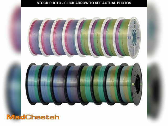 Lot 74-12455467 - Kingroon 16KG Rainbow Silk PLA Filament Bundle Rainbow PLA Filament 1.75MM Color Changing Filament D...