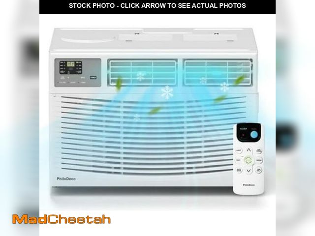 Lot 74-12339333 - PhiloDeco 12000 BTU Window Air Conditioner 550 Sq Ft. Intelligent Ac Units  LED Display Screen  Oper...
