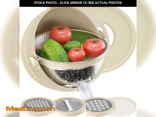 Lot 74-11545626 - 4-1 Colander with Bowl Set - Rotatable Strainers for Kitchen, Food Strainers and Colanders, Funny Pr...