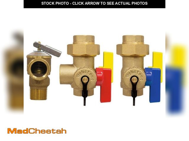 Lot 74-12851864 - Webstone, a brand of NIBCO 3/4 in. EXP Ultra-Compact Tankless Water Heater Service Valve Kit with 2-...