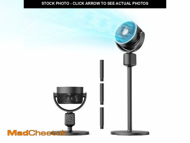 Lot 74-12700089 - DR.PREPARE Pedestal Fan for Bedroom, Air Circulator Standing Fan, 16-34" Adjustable Height for Table...