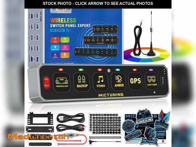 Lot 74-14062210 - MICTUNING MS-W 6 Gang Slim Wireless Switch Panel, 208FT Range Multi-Panel Control, Toggle Momentary ...