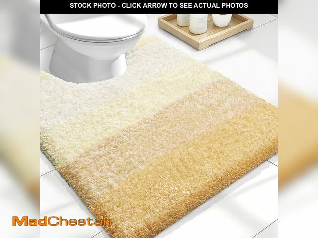 Lot 74-14212013 - OLANLY Luxury Toilet Rugs U-Shaped 24x20, Extra Soft and Absorbent Microfiber Bathroom Rugs, Non-Sli...