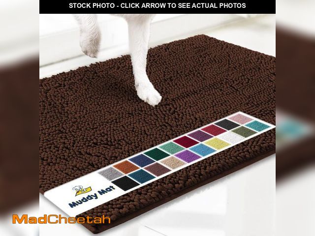 Lot 74-11554029 - Muddy Mat Shown on TV ? Super Absorbent Microfiber Dog Door Mat for Muddy Paws, Non-Slip Washable Pe...