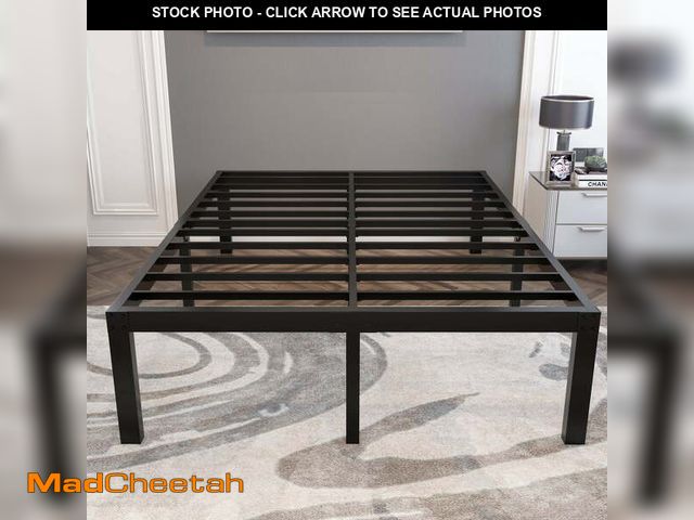 Lot 74-12800124 - yookare 18" 4000lbs Heavy Duty Platform Metal Bed Frame, Queen - UNUSED