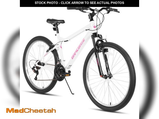 Lot 74-12289823 - HILAND 26 Inch Womens and Mens Mountain Bike, 18 Speed Steel Frame Adult Bicycle, MTB Bikes with Sus...