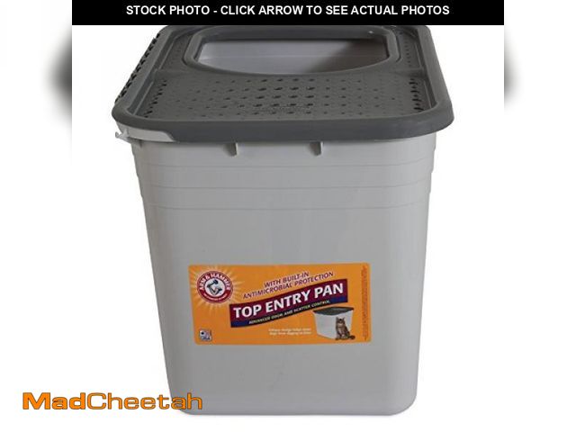 Lot 74-12136748 - Arm &amp; Hammer Premium Top Entry Litter Box with Filter to Clean Paws and Microban, Made in USA - ...