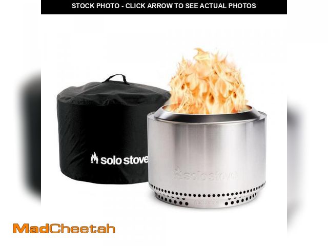 Lot 74-12492951 - Solo Stove Yukon, Stand &amp; Shelter 2.0 27 in. x 27 in. x 19.8 in. Outdoor Stainless Steel Wood Bu...