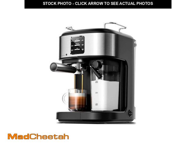 Lot 74-12591884 - *DIRTY* COWSAR 5 Cup Stainless Steel Semi-Automatic Espresso Machine, 20 Bar Latte Machine with Auto...