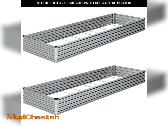 Lot 74-12419165 - ZUNUDA 10Ãâ3Ãâ1FT(2PCS) Galvanized Raised Garden Bed Kit, Metal Planter BoxesÃ¯Â¼ÅLarge Outdo...