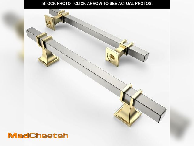 Lot 74-14264656 - Asidrama 10 Pack 5 Inch(128mm) Brushed Satin Nickel and Gold Kitchen Cabinet Handles, Cabinet Pulls ...