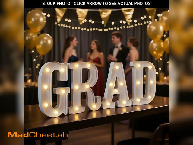 Lot 74-14209211 - Grad Light Up Letters GRAD Sign for 2026 Graduation Party Decorations, Lighted Marquee Letters for K...