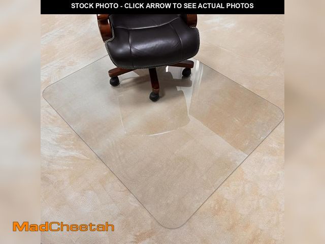 Lot 74-12153249 - *SEE DETAILS* [Large Size] Crystal Clear 1/5" Thick 59" x 47" Heavy Duty Hard Chair Mat, Can be Used...