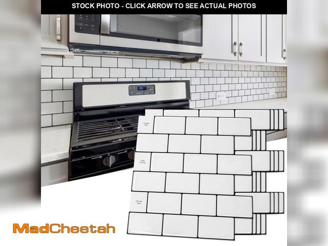 Lot 74-12303472 - Art3d 10-Sheet Backsplash Tile for Kitchen Peel and Stick, 12"x12" Stick on Subway Tiles for Kitchen...