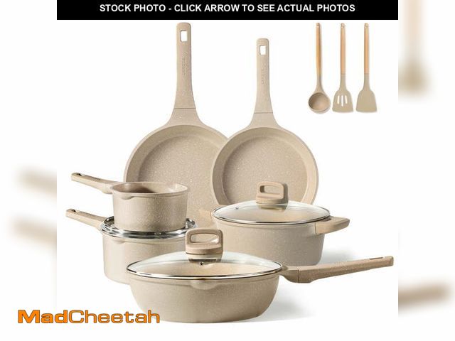 Lot 74-12685605 - Carote 13-Piece Nonstick Cookware Set, Kitchen Pots and Pans Sets with Stay-Cool Handles, Induction ...