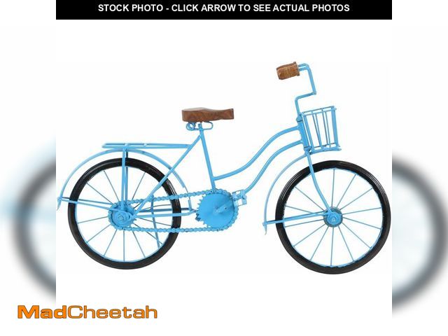 Lot 74-12664209 - Deco 79 Metal Bike Decorative Sculpture Home Decor Statue with Wood Accents, Accent Figurine 18" x 4...