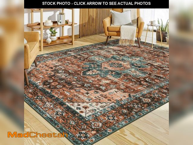 Lot 74-14068268 - Moynesa Ultra-Thin Vintage Area Rug - 6x9 Washable Bedroom Rug Large Living Room Rug Non-Slip Dining...