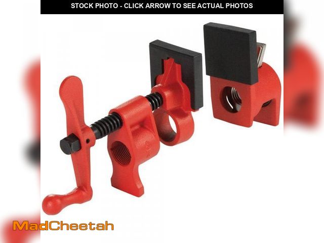 Lot 74-12364958 - BESSEY 3/4 in. Pipe Clamp Fixture with 2-1/4 in. Throat Depth - UNUSED