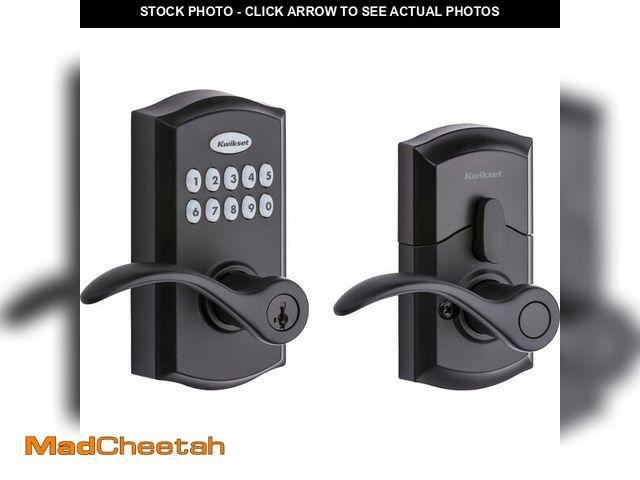 Lot 74-14269253 - Kwikset SmartCode 955 Pembroke Light Commercial 10-Button Keypad Electronic Lever, Featuring Conveni...