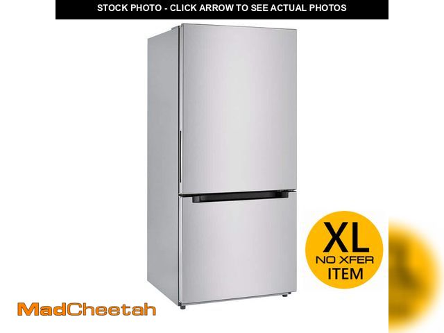 Lot 74-12559509 - Vissani 18.7 cu. ft. Bottom Freezer Refrigerator in Stainless Steel - UNUSED