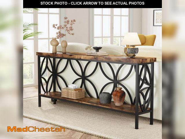Lot 74-12106235 - Tribesigns 70.9-Inch Narrow Sofa Table, Industrial Long Sofa Table Behind Couch, Entry Console Table...