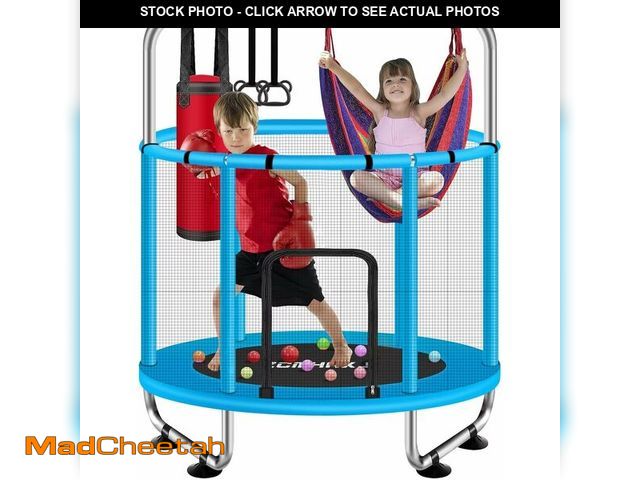 Lot 74-13927814 - ZCMHAXJ 55" Trampoline for Kids with Enclosure, 440lbs Capacity Indoor &amp; Outdoor Toddler Trampol...