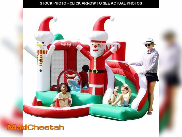 Lot 74-13709101 - AirMyFun Christmas Theme Inflatable Bounce House, Independent Fan Rapid Expansion - Holiday Fun Magi...