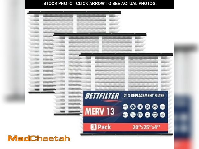 Lot 74-12421164 - 3 Pack 213 Replacement Filter MERV 13 20x25x4 Compatible with AprilAire Whole House Air Purifiers 12...