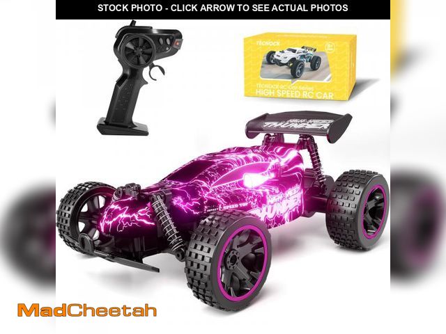 Lot 74-11557451 - Tecnock RC Cars Remote Control Car for Boys and Girls, 1:18 Scale RC Car with LED Lights, 2.4GHz 2WD...