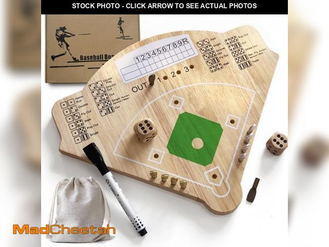 Lot 74-12048624 - Deartisan Baseball Board Game, Oak Made Leisure Game for All Ages Sport Wooden Adult Battle Table Ga...