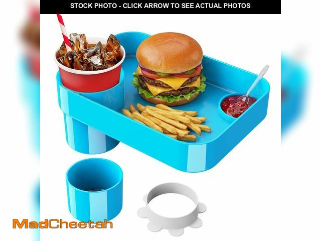 Lot 74-14264964 - BBSDA Car Seat Cup Holder Snack Tray for Kids, Reduces Mess, Detachable Large Base &amp; Adjustable ...