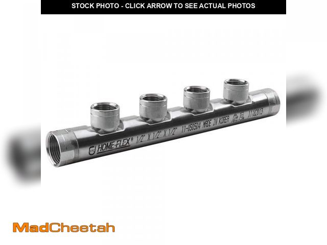 Lot 74-12145957 - HOME-FLEX 3/4 in. x 3/4 in. x (4) 1/2 in. CSST FIPT Stainless Steel Manifold - UNUSED