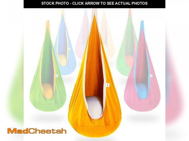 Lot 74-12440571 - OUTREE Kids Pod Swing Seat, Cotton Child Hammock Swing Chair, Sensory Swing for Indoor and Outdoor U...