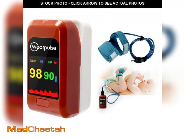 Lot 74-12123002 - Wearpulse Baby Oxygen Monitor, Infant Fingertip Pulse Oximeter Tracks Adult and Child's SPO2 &amp; P...