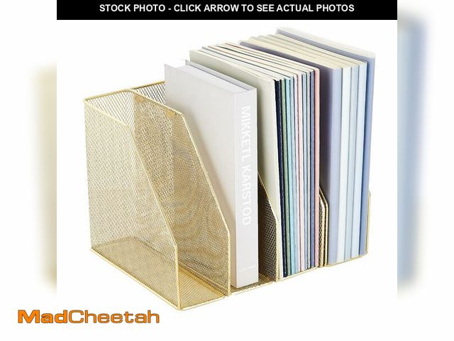 Lot 74-12600501 - AUPSEN File Organizer for Desk, 4-Pack Magazine Binder Holder Desk File Organizer, Mesh File Folder ...