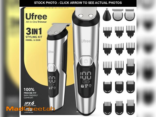 Lot 74-13720797 - Ufree 3-in-1 Beard Trimmer Kit, Men's Electric Shaver Razor for Mustache Body Nose Facial Hair, Prof...