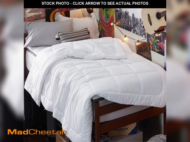 Lot 74-12874547 - Bedsure Twin XL Comforter Duvet Insert Dorm Bedding - White Extra Long Twin Comforter, Quilted All S...
